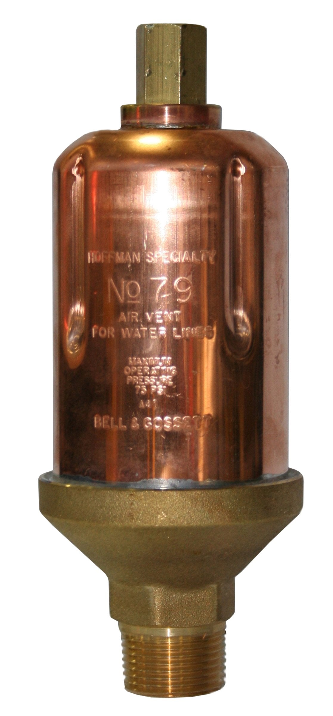 79, 1/2" x 3/4" NPT STRAIGHT WATER MAIN VENT VALVE