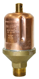 75H, 1/2" x 3/4" STRAIGHT STEAM MAIN VALVE