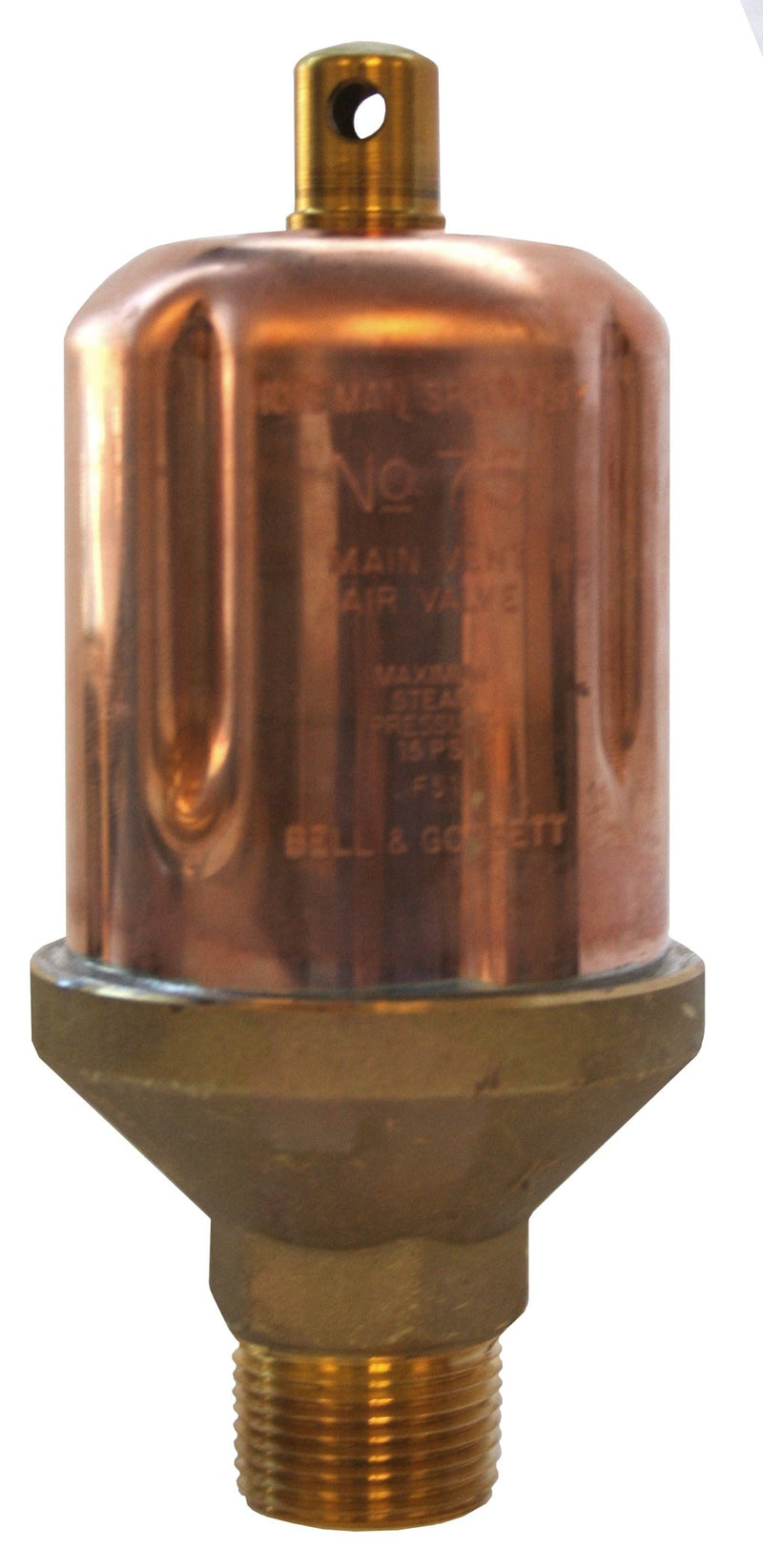 75, 1/2" x 3/4" STRAIGHT STEAM MAIN AIR VALVE