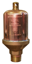 76, 1/2" x 3/4" STRAIGHT STEAM MAIN VACUUM VALVE
