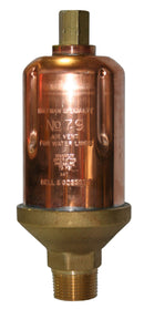 79, 1/2" x 3/4"  NPT STRAIGHT WATER MAIN VENT VALVE