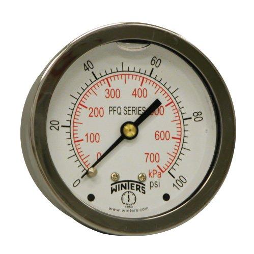 Winters PFQ Series Stainless Steel 304 Single Scale Liquid Filled